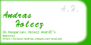 andras holecz business card
